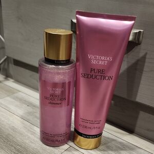 Victoria's Secret Pure Seduction Shimmer & Lotion Set - Pink and Gold